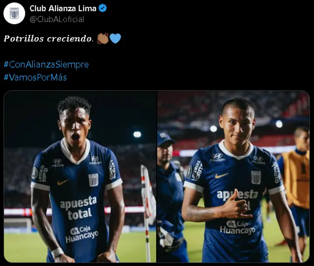 Jhoao Velásquez y Piero Cari son dos de los 'Potrillos' que enfrentaron a Sao Paulo | Foto: Alianza Lima   