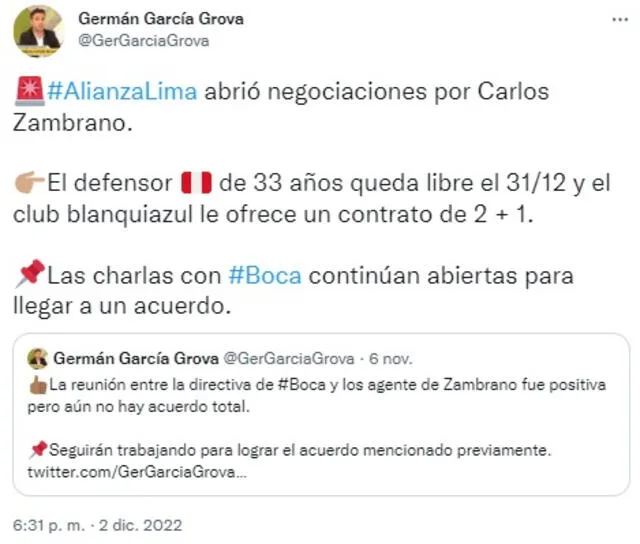 Alianza Lima va con todo por Boca Juniors.