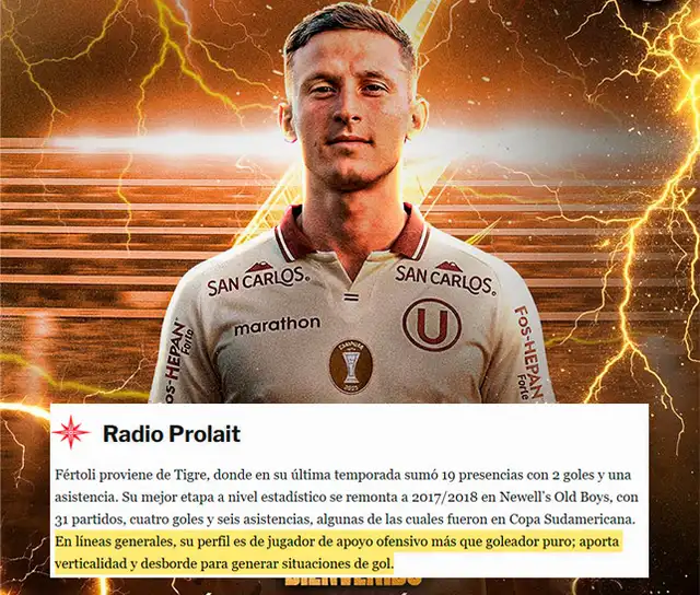 Héctor Fértoli, Universitario