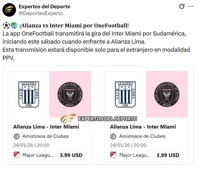 Alianza Lima vs Inter Miami