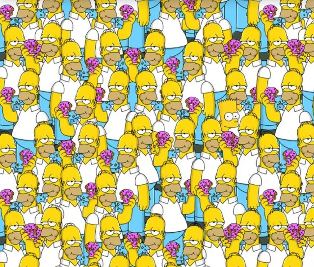 Reto visual: encuentra a Bart en un tiempo límite de 15 segundos   