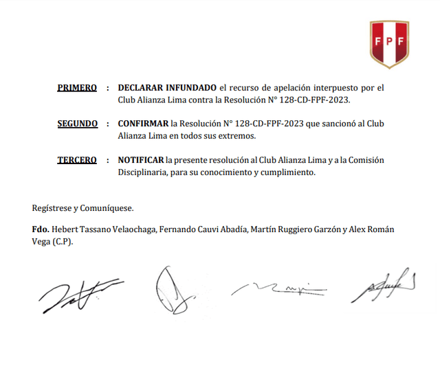 FPF, Alianza Lima FPF, Alianza Lima