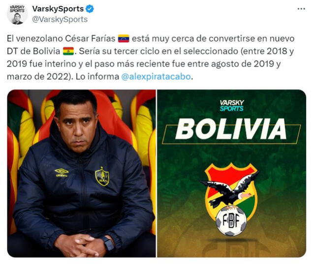 César Farías, Selección Boliviana