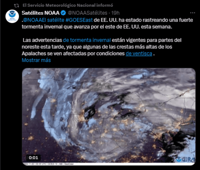 Tormenta invernal en el Thanksgiving