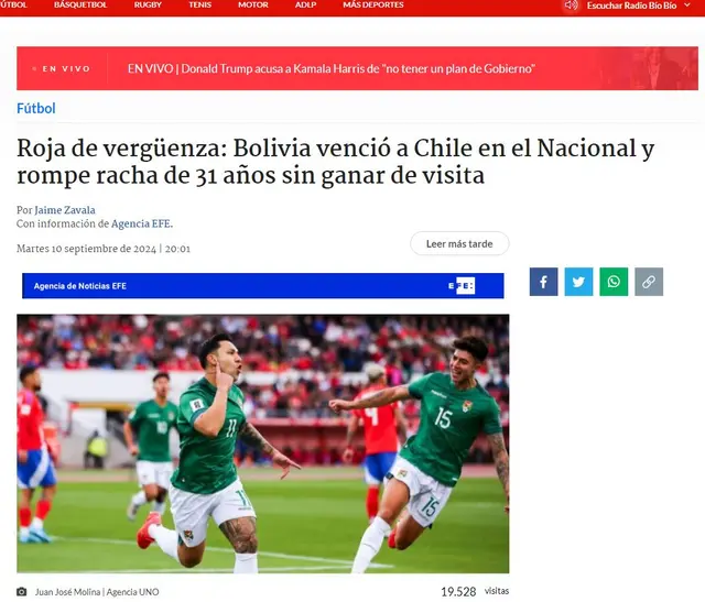 Chile vs Bolivia