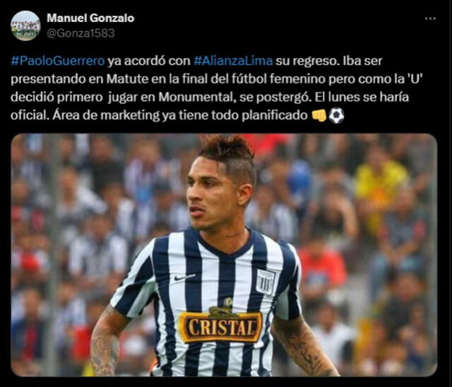 Paolo Guerrero, Alianza Lima