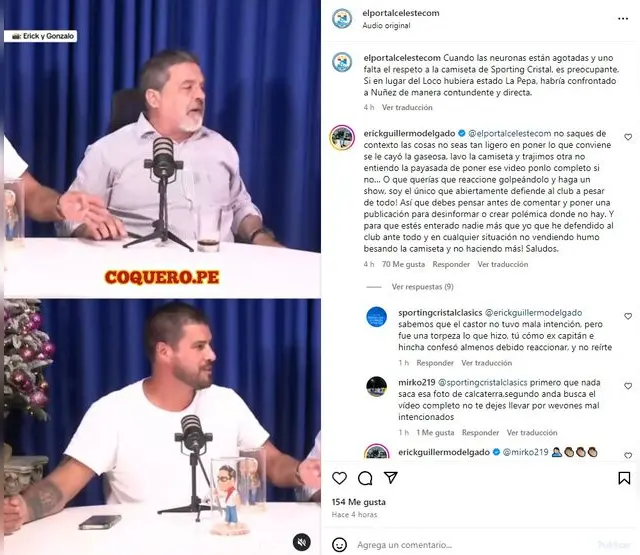 Erick Delgado contra hinchas de Cristal