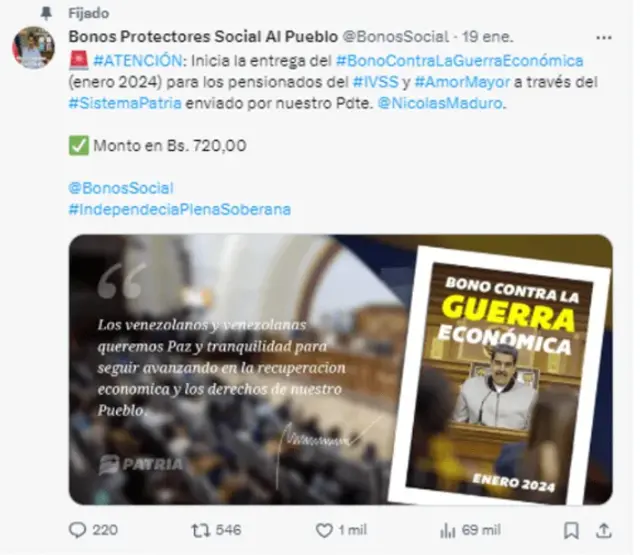 Pago pension ivss Pago pension ivss