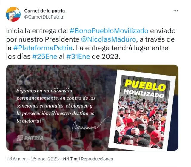 Bono Pueblo Movilizado