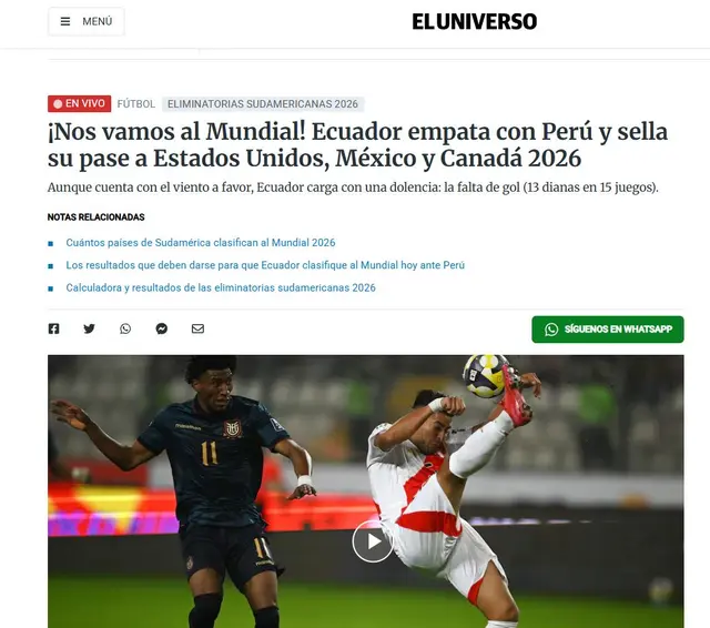 Perú vs Ecuador