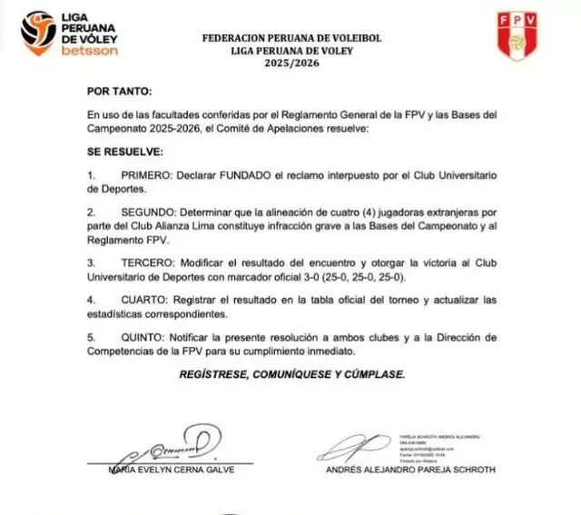 universitario reclamo voley