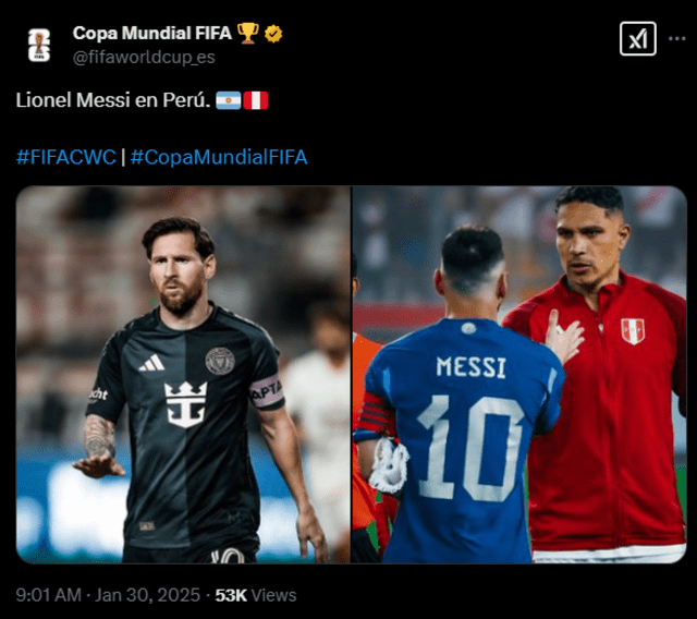 FIFA sobre Lionel Messi en Perú.