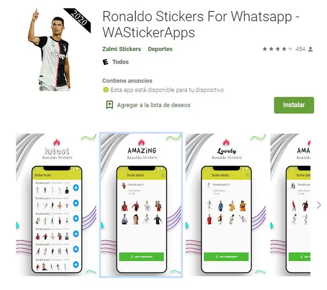Stickers de Cristiano Ronaldo