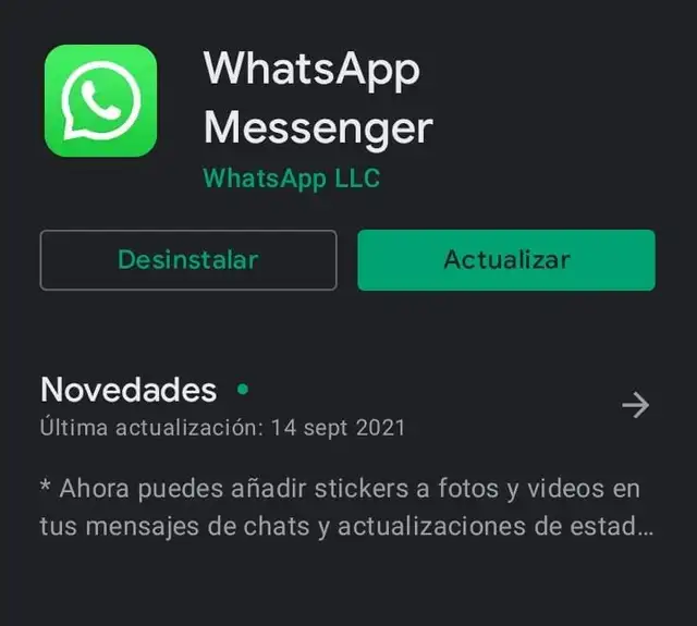 WhatsApp en Google Play