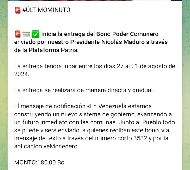 segundo bono especial de agosto