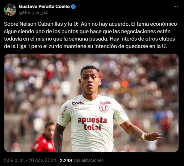 Nelson Cabanillas, Universitario de Deportes