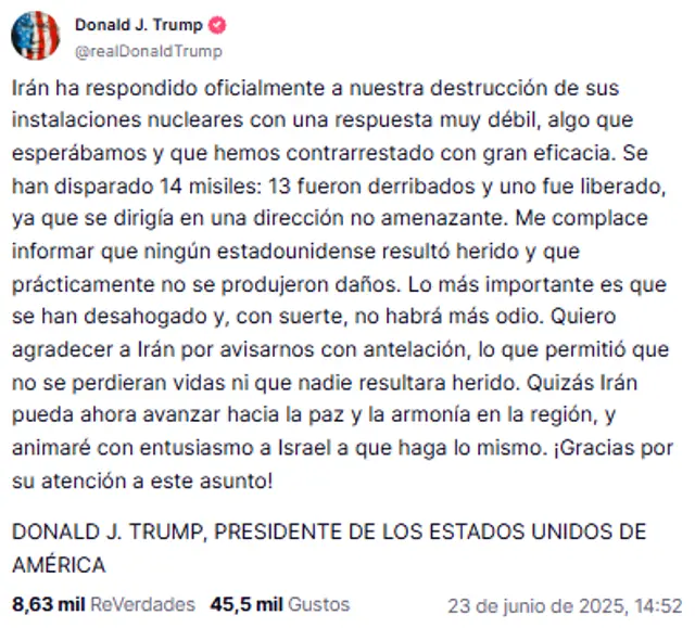 Donald Trump Irán