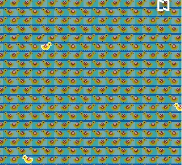 Reto visual, encuentra los tres patos que van en sentido contrario, solución.