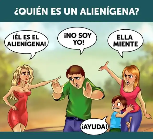¿Podrás descubrir quién es un alien? Foto: Acertijos en 7 segundos.   