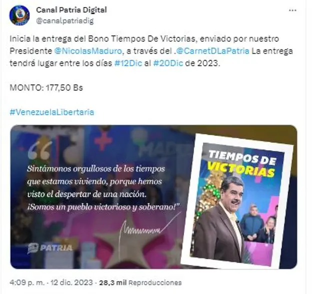 Bono Tiempos de Victorias Bono Tiempos de Victorias