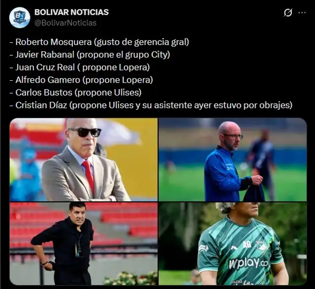 Javier Rabanal fue propuesto a Bolívar