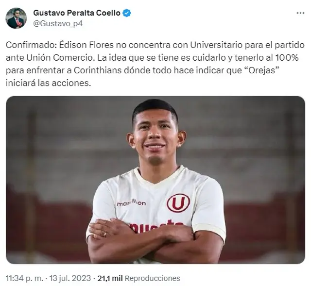 Edison Flores, Universitario de Deportes Edison Flores, Universitario de Deportes