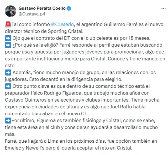 Sporting Cristal Guillermo Farré