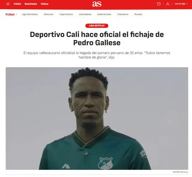 Publicación de AS. Publicación de AS.