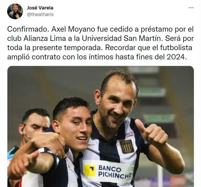 Axel Moyano jugará esta temporada en San Martín Axel Moyano jugará esta temporada en San Martín