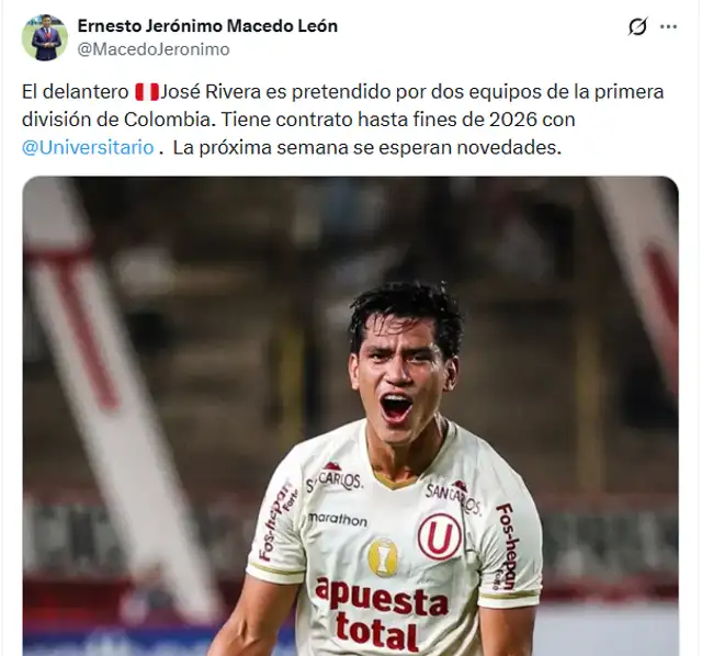 José Rivera podría jugar en el fútbol colombiano José Rivera podría jugar en el fútbol colombiano