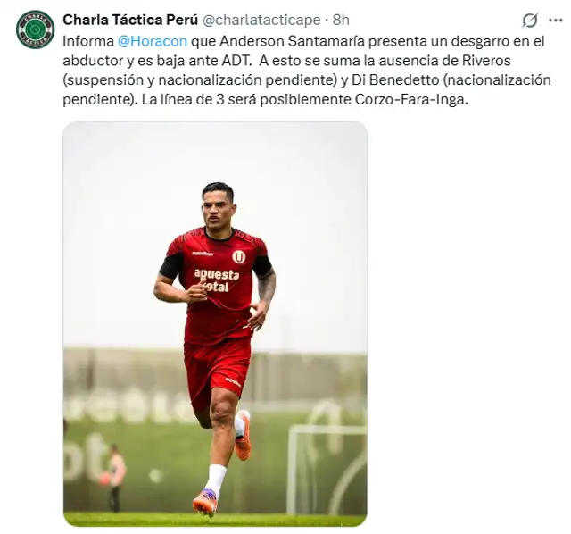  Universitario tendrá tres bajas para el partido ante ADT | Charla Táctica Perú   