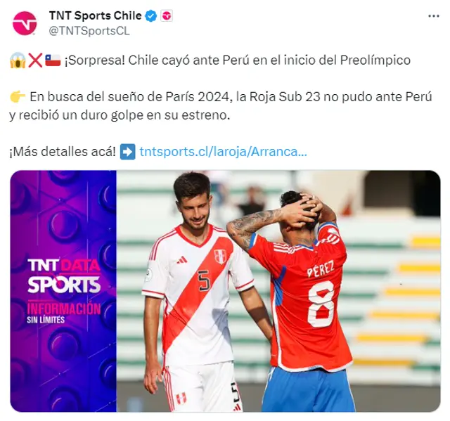 Perú vs Chile, Preolímpico Sub 23
