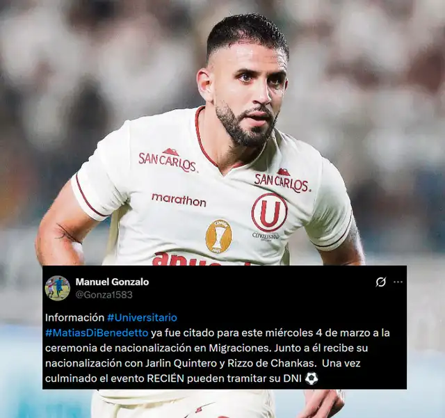 Matías Di Benedetto, Universitario