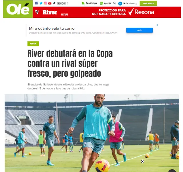 Diario Olé se refirió a Alianza Lima.
