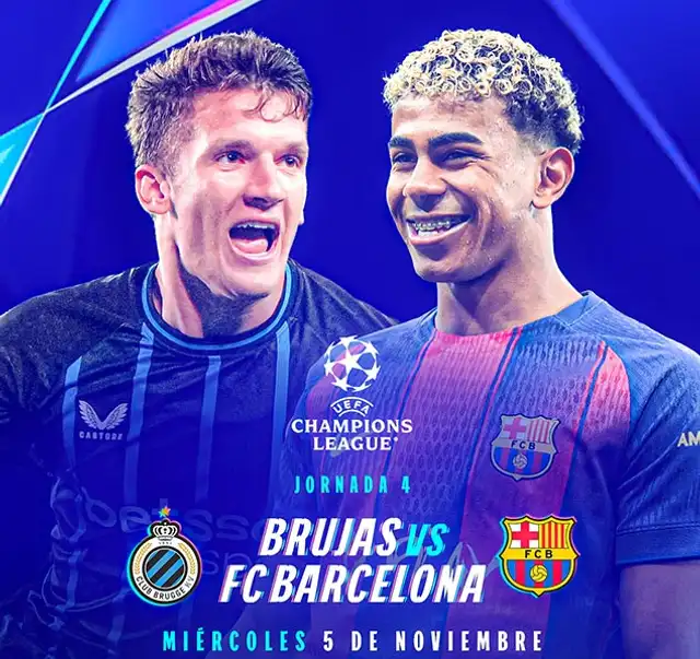 Barcelona vs Brujas Barcelona vs Brujas