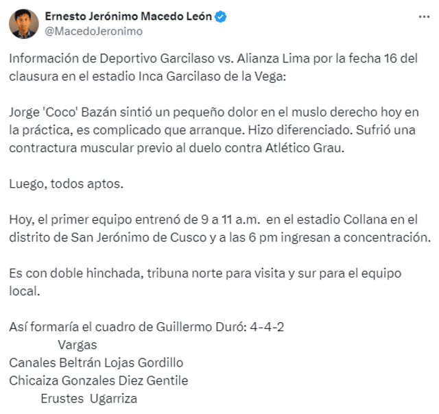Jorge Bazán, Deportivo Garcilaso