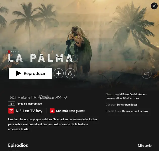 La Palma - Miniserie de Netflix