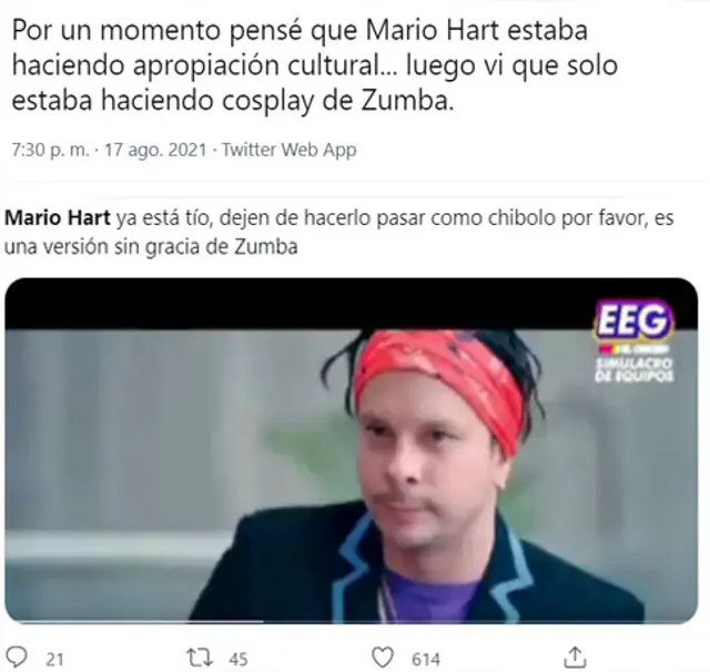 Usuarios comparan a Mario Hart con Zumba   