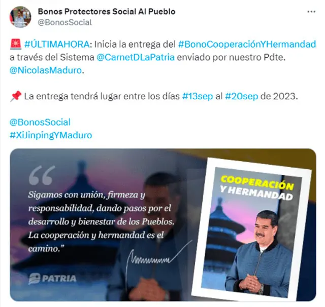 Bono Cooperación Especial Bono Cooperación Especial