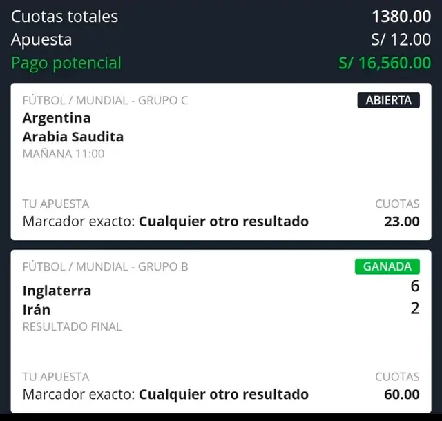  Argentina vs Arabia Saudita
