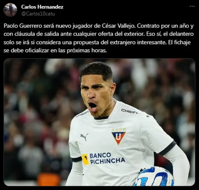 Paolo Guerrero, César Vallejo