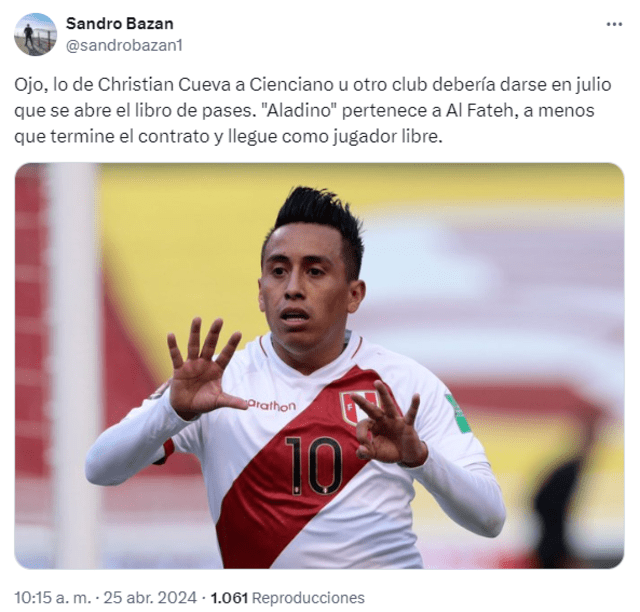 Christian Cueva, Cienciano Christian Cueva, Cienciano