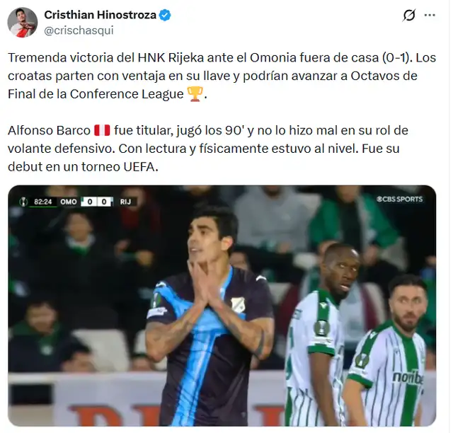 Vía Cristhian Hinostroza   