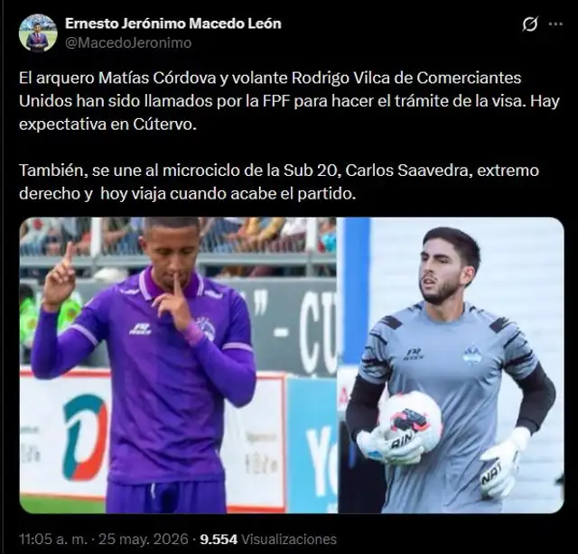 Información sobre los convocados de Perú.