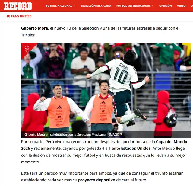El medio Récord analizó el presente de la selección peruana