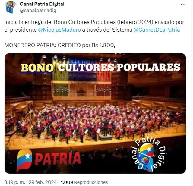 Bono Cultores Populares