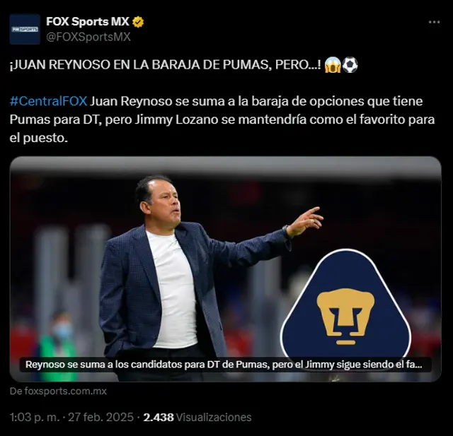 Juan Reynoso, Pumas UNAM