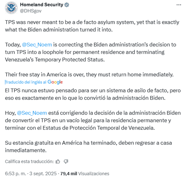TPS para venezolanos