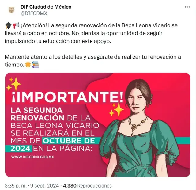 Beca Leona Vicario 2024