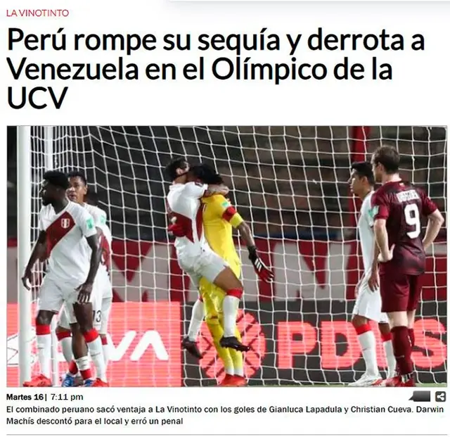 Portada del "Meridiano" de Venezuela. Portada del "Meridiano" de Venezuela.